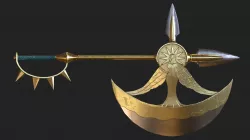 Escanor Sacred Treasure Divine Axe Rhitta Low-poly 3D model