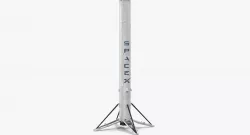 Falcon 9 First Stage with Landing Legs 3D model