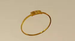 Flat Gold Ring 14 - Anel de ouro 3D model