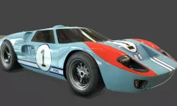 Ford GT40 Shelby MK2 1966 Rigged Low-poly 3D model