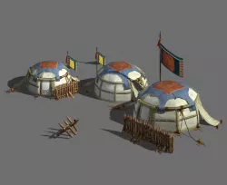 Fort-Small Barracks-Tent 9 3D model