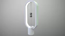 Futuristic Magnetic Lamp Low-poly 3D model