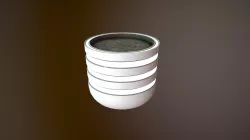 Futuristic Plant Pot Low-poly 3D model