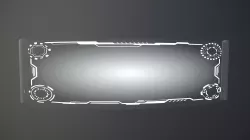 Futuristic Screen HUD Curved Low-poly 3D model