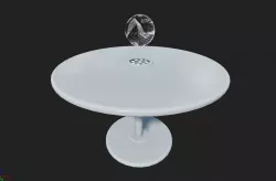 Futuristic Table with Hologram Low-poly 3D model