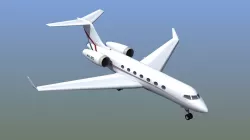 G550 Executive Jet Low-poly 3D model