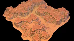 Game Ready Background PBR Canyon Low-poly 3D model
