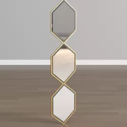 Geometric Metal Accent Wall Mirror 3D model