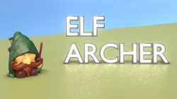 Gnome Elf Archer - Funny Sneaky Bowman Low-poly 3D model