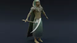 God Osiris Low-poly 3D model