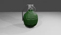 Grenade  -  Hand - Bomb - Granada - Explosive Low-poly 3D model