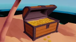 Hand painted Treasure Chest Low-poly 3D model