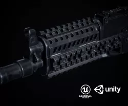 Handguard B10 and B19 for AKs PBR Low-poly 3D model