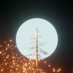 Harmonious Tree scene  Low-poly 3D model