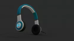 HEADPHONES Low-poly 3D model