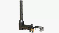Industrial Thermo Oxidizer Low-poly 3D model