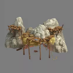 Kunlun Mountains - Mountain House 01 3D model
