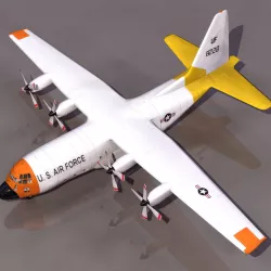 lockheed c-130 hercules 3d model 3D model