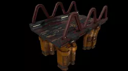 Low poly sci fi bridge patch environment asset Low-poly 3D model