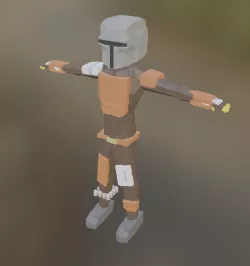Mandalorian LOW POLY 3D model