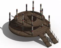 Maya - altar upper building 3D model