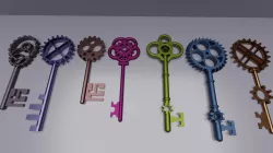 Mechanic keys 3D model