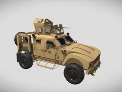 Military Vehicle Car - Oshkosh M-ATV Low-poly 3D model