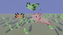 minecraft axolotl modle 3D model