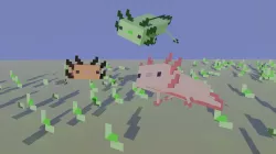minecraft axolotl modle 3D model