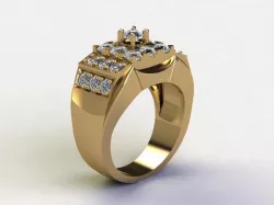 model man ring diamond cad file 3dm R22 3D model