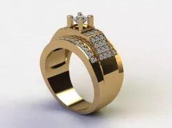 model man ring with 3dm cad file R18 3D model