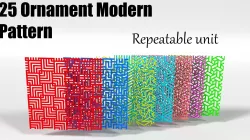 Modern Ornaments Pattern Collection 3D model