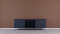 Modern Tv Bench in Dark Blue 3D model