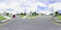Neighborhood - Street - Cartoon Low-poly 3D model