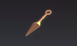 Ninja Kunai Knife Low-poly 3D model