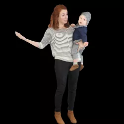 No316 - Mother And Son 3D model