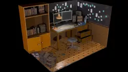 Old Office Pack Low-poly 3D model