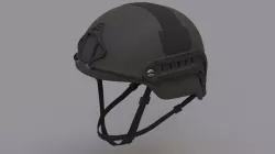 Ops Core Sentry mid cut military helmet black 3D model