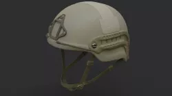 Ops Core Sentry mid cut military helmet foliage green 3D model