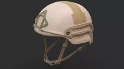 Ops Core Sentry mid cut military helmet urban tan 3D model