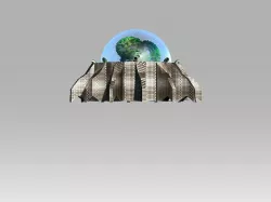 Oxygen Generator Dome Low-poly 3D model