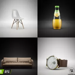 Packshot Lighting Studio - Unreal Engine 4 RTX Low-poly 3D model