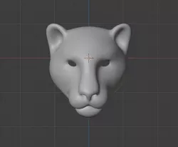Panther head blend obj ztl 3dm 3D model