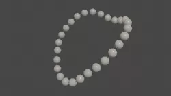 Pearl Necklace Low-poly 3D model