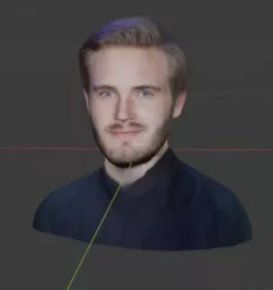 Photo Realistic model of pewdiepie Low-poly 3D model