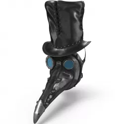 Plague Doctor  Mask And Hat Low-poly 3D model