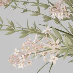Realistic Detailed Lilac Cluster Flower Bouquet bush Pot Decor 3D model