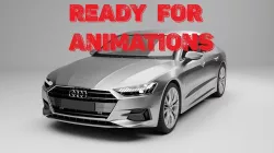 Rigged Car Ready For Animations Audi A7 Sportback 2018 3D model