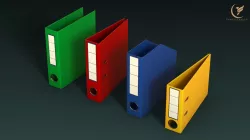 Ring binders Set Low-poly 3D model
