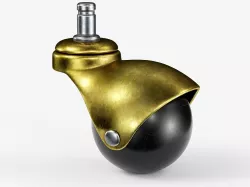 Round Ball Caster Wheel 3D model
